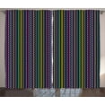 thumbnail image 1 of Ambesonne Abstract Curtains 2 Panel Set, Curved Stripes Design, 108" x 108", Multicolor, 1 of 3