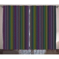 thumbnail image 1 of Ambesonne Abstract Curtains 2 Panel Set, Curved Stripes Design, 108" x 96", Multicolor, 1 of 3