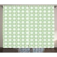 thumbnail image 1 of Ambesonne Mint Green Curtains 2 Panel Set, Daisy Flower Petals, 108" x 108", Mint Green, 1 of 3