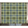 thumbnail image 1 of Ambesonne Geometric Curtains 2 Panel Set, English Folk Texture, 108" x 108", Slate Blue Blue Grey, 1 of 3
