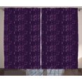 thumbnail image 1 of Ambesonne Abstract Curtains 2 Panel Set, Purple Toned Dots, 108" x 96", Dark Purple Fuchsia, 1 of 3