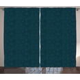 thumbnail image 1 of Ambesonne Circles Curtains 2 Panel Set, Funky Round, 108" x 96", Violet Blue Seafoam, 1 of 3