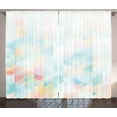 thumbnail image 1 of Ambesonne Abstract Curtains 2 Panel Set, Geometrical Futuristic, 108" x 84", Multicolor, 1 of 3