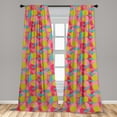 thumbnail image 1 of Abstract Curtains 2 Panels Set, Grunge Pattern with Rounds and Strokes, Window Drapes for Living Room Bedroom, 56"W X 95"L, Multicolor, by Ambesonne, 1 of 4