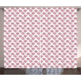 thumbnail image 1 of Abstract Curtains 2 Panels Set, Modernist Art Design Circles Dots and Bars Geometric Print, Window Drapes for Living Room Bedroom, 108"W X 63"L,Turquoise Dark Pink Black White, by Ambesonne, 1 of 3