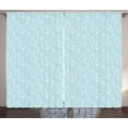 thumbnail image 1 of Ambesonne Abstract Curtains 2 Panel Set, Waves Lines Swirls, 108" x 90", Pale Blue White, 1 of 3