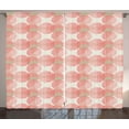 thumbnail image 1 of Ambesonne Circles Curtains 2 Panel Set, Dash Lines Circle Print, 108" x 84", Pale Sepia White, 1 of 3