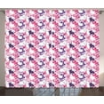 thumbnail image 1 of Ambesonne Abstract Curtains 2 Panel Set, Paint Stains, 108" x 84", Pink Purple White, 1 of 3