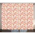 thumbnail image 1 of Ambesonne Abstract Curtains 2 Panel Set, Pastel Retro Swirls, 108" x 96", Multicolor, 1 of 3
