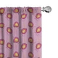 thumbnail image 1 of Abstract Curtains 2 Panels Set, Quirky and Floral Pattern of Circular Flowers and Halftone Dots, Window Drapes for Living Room Bedroom, 56"W X 63"L, Pale Fuchsia and Multicolor, by Ambesonne, 1 of 5