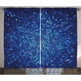 thumbnail image 1 of Ambesonne Abstract Curtains 2 Panel Set, Spiral Mosaic Dots, 108" x 108", Navy and Violet Blue, 1 of 3