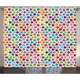 thumbnail image 1 of Ambesonne Abstract Curtains 2 Panel Set, Trippy Colored, 108" x 108", Multicolor, 1 of 2