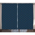 thumbnail image 1 of Ambesonne Abstract Curtains 2 Panel Set, British Tartan Style, 108" x 108", Blue Black White, 1 of 3