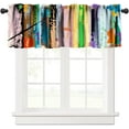 thumbnail image 1 of Abstract Curtains Valances Modern Abstract Art Design Pattern Rainbow Vertical Stripes Curtains Valances for Farm Bedroom Living Room Decor 54"x18", 1 of 5