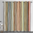 thumbnail image 1 of Abstract Curtains, Vertical Lines Grommet Curtain Colorful Stripe Drapes For Living Room Bedroom Vertical Striped Curtains 26"W x 63"L (Pack of 2), 1 of 6