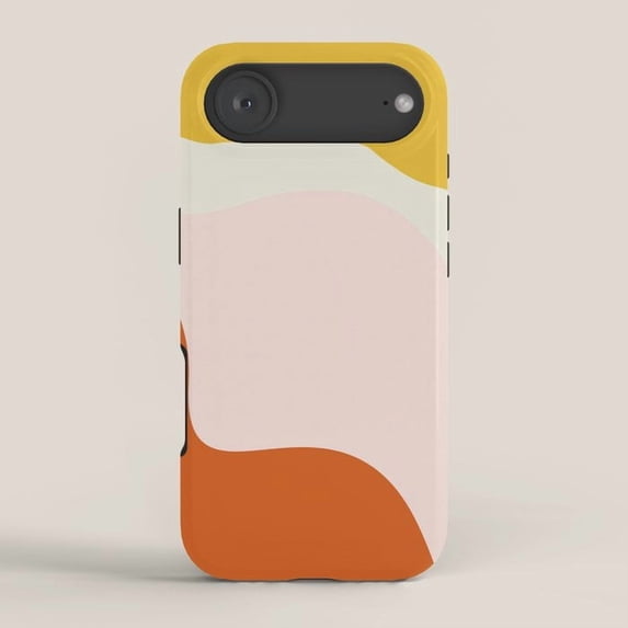 Abstract Curved Color Block Tough Case for Apple iPhone Models ...