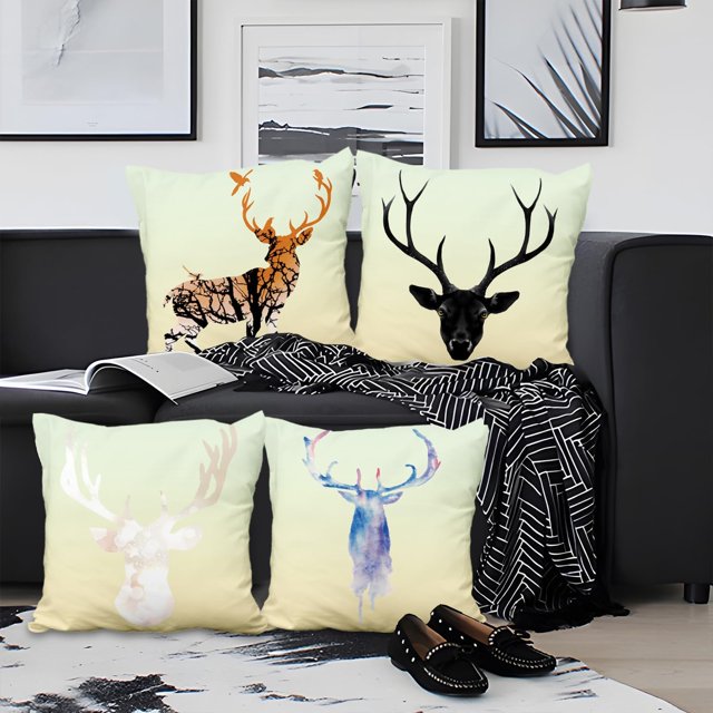 Abstract Cushion Covers Set of 4, Minimalist Art Throw Pillow Covers