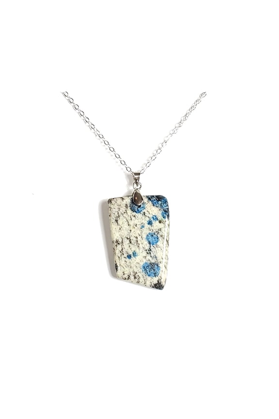 Abstract Cut K2 Jasper Pendant Necklace
