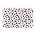 Abstract Cute Poodle Dog Black Front Door Mat, Indoor Mats for Bedroom