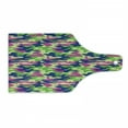 thumbnail image 1 of Abstract Cutting Board, Camouflage Style Pattern with Vibrant Tones Modern Design Wavy Shapes Arrangement, Tempered Glass Cutting and Serving Board, Wine Bottle Shape, Multicolor, by Ambesonne, 1 of 1