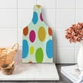 thumbnail image 1 of Abstract Cutting Board, Colorful Dots Circular Disc Shaped Round Forms Graphic Print, Decorative Tempered Glass Cutting and Serving Board, Wine Bottle Shape, Multicolor, by Ambesonne, 1 of 1