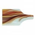 thumbnail image 1 of Abstract Cutting Board, Modern Contemporary Abstract Smooth Lines Blurred Smock Art Flowing Rays Print, Tempered Glass Cutting and Serving Board, Wine Bottle Shape, Orange Red, by Ambesonne, 1 of 1