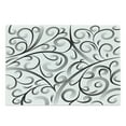 thumbnail image 1 of Abstract Cutting Board, Monotone Curvy Lines Composition Repetitive Delicate Print, Decorative Tempered Glass Cutting and Serving Board, in 3 Sizes, by Ambesonne, 1 of 2