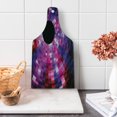 thumbnail image 1 of Abstract Cutting Board, Mosaic Pattern Design Vibrant Colors Tiles Modern Circular Geometric Graphic, Tempered Glass Cutting and Serving Board, Wine Bottle Shape, Pink Purple Red, by Ambesonne, 1 of 5