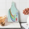thumbnail image 1 of Abstract Cutting Board, Abstract Nature Fantasy Spring Floral Rainbow Stars Flowers Cheerful Fun Design, Tempered Glass Cutting and Serving Board, Wine Bottle Shape, Multicolor, by Ambesonne, 1 of 5