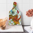 thumbnail image 1 of Abstract Cutting Board, Portrait of the Young Woman with Red Hair and Blooming Flowers and Make up Art, Tempered Glass Cutting and Serving Board, Wine Bottle Shape, Multicolor, by Ambesonne, 1 of 1