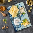 thumbnail image 1 of Abstract Cutting Board, Silhouette of Summer Wildflowers Blooms Grass Garden Foliage Illustration, Decorative Tempered Glass Cutting and Serving Board, Small Size, White Blue, by Ambesonne, 1 of 5