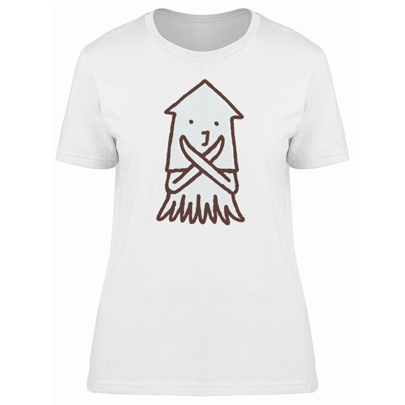 Abstract Cuttlefish Doodle Tee Women's -Image by Shutterstock
