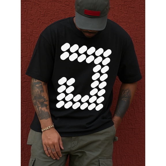 Abstract D T-Shirt men's Exercise 180G 100% Cotton black basketball Running Casual Unisex Shirt Graphic tshirts Retro Unisex Shirt Short Sleeve tshirts