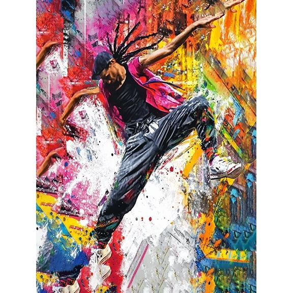 Abstract Dancer Canvas Print/Wall Art Perfect for Living Room Office Dorm Room and Studio Apartment Decoration.