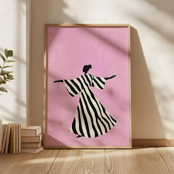 Abstract Dancing Woman Art Print, Modern Fashion Wall Art, Bold Chic Home Decor Wall Art, Modern Wall Decor, 8x12 UNFRAMED