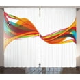 thumbnail image 1 of Ambesonne Abstract Curtains 2 Panel Set, Pixel Details Rainbow, 108" x 90", Multicolor, 1 of 3