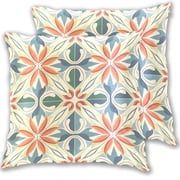 Abstract Decorative Digital Patterns Throw Pillow Covers Pillowcases 16 x 16 Inch Home Decor 2 Packs for Bedroom Sofa