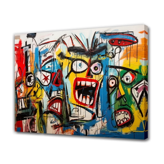 Abstract Decorative Painting of Human Face Canvas Poster Bedroom Decor Sports Landscape Office Room Decor Gift,Frame-style,24x36inch(60x90cm)