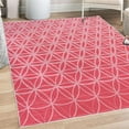 thumbnail image 1 of Abstract Decorative Rug, Retro Geometric Ombre Inspired Pattern Classic Curves Illustration, Quality Carpet for Bedroom Dorm and Living Room, 6 Sizes, Pastel Pink, by Ambesonne, 1 of 4