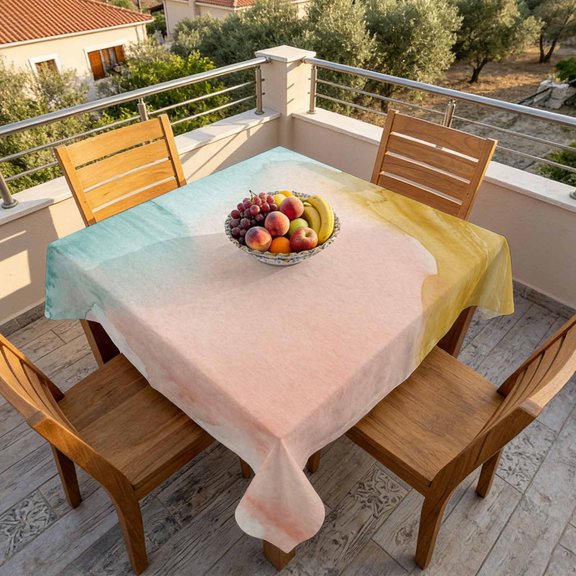 Abstract Desert Mountains Table Cloth 60x60in, Waterproof Square Tablecloth Wipeable Tablecloths Modern Minimalist Art Table Covers for Dining Tables Party Indoor Outdoor