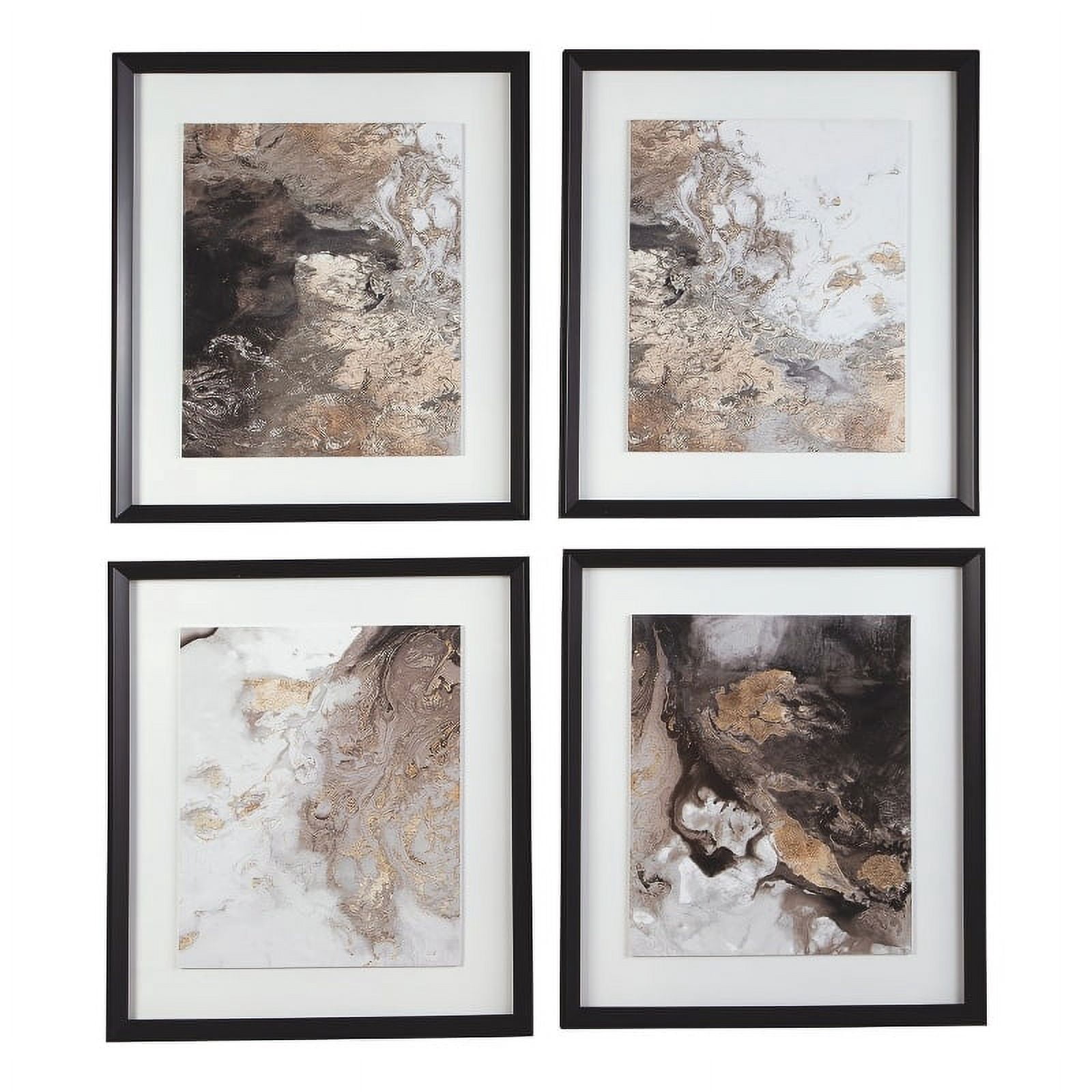 Abstract Design Rectangular Wall Art Set of 4 Multicolor - Walmart.com