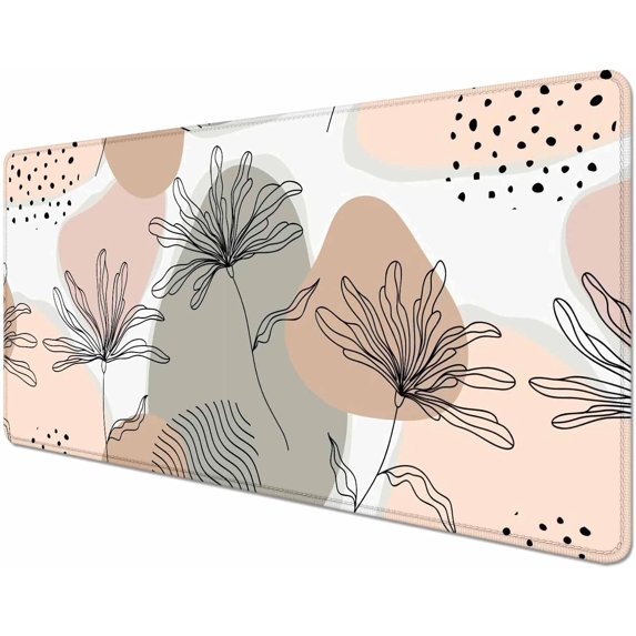 Abstract Desk Mat Boho Large Mouse Pad XXL, Extended Cute Desktop Mat Laptop Keyboard Mouse Mat Desk Pad Aesthetic Desk Accessories for Women Office Decor 35.4 x 15.75 in