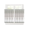 Abstract Diamond Motifs Pattern Short Blackout Curtains 36 Inch Long ...