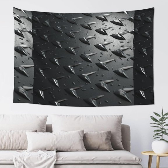 Abstract Diamond Plate Tapestry Aesthetic Wall Hanging Tapestries 60'' x 40'' Boho Tapestries Vertical Wall Art Decorative Funny Vintage Poster Flag Tapestry for Bedroom Living Room Decor