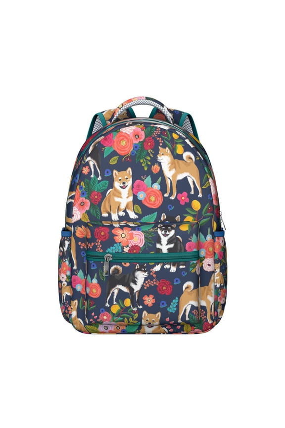 Abstract Dog Art Backpack with Geometric Patterns, Suitable for Students and Pet Enthusiasts, Lightweight and Durable