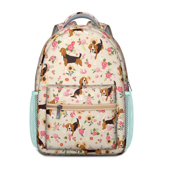 Abstract Dog Art Ergonomic Backpack - Waterproof & Versatile for Commuters