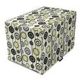 thumbnail image 1 of Abstract Dog Crate Cover, Circular Flower Petals Dots on Minimal Vertical Striped Background, Easy to Use Pet Kennel Cover Small Dogs Puppies Kittens, 7 Sizes, Charcoal Grey and Yellow, by Ambesonne, 1 of 6
