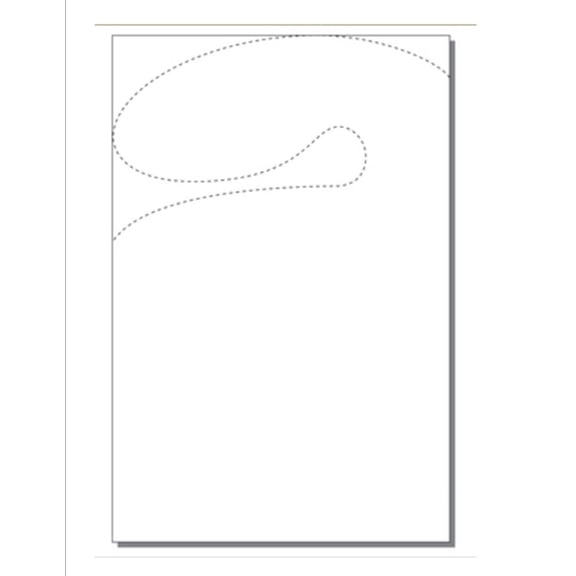 Abstract Door Hangers, 7"x 10.5", Die-Cut on White 65lb Vellum-250 Hanger Sheets