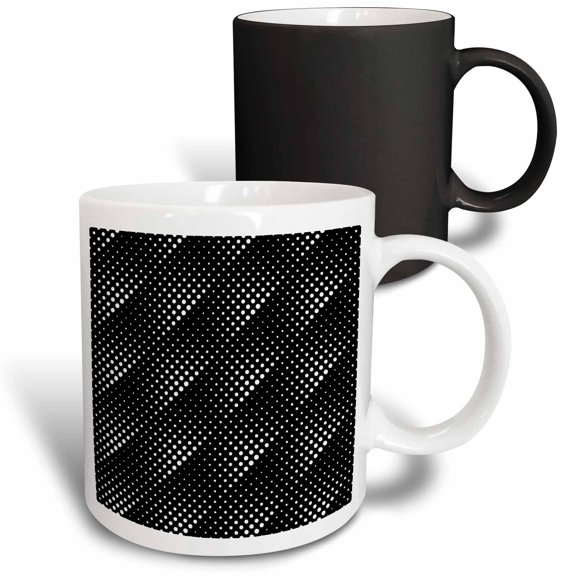 3drose, Abstract Dot Pattern Background - Monochrome Vector Design, 11oz Magic Transforming Mug