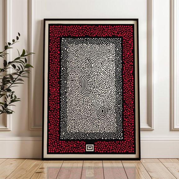 Abstract Dot Pattern, Modern Wall Art Print, Contemporary Poster, Poster Only